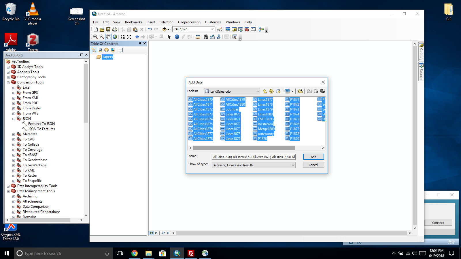 arcmap add data bulk select